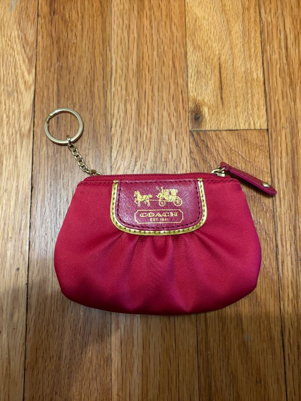 Coach Coin Purse, Pink & Gold - Picture 3 of 3